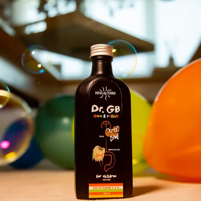 Jarabe Dr. GB (Gut & Brain) con Reishi, Melena de león, Prebióticos y Vitaminas C y A (Botella de 250 ml) - Imagen 3