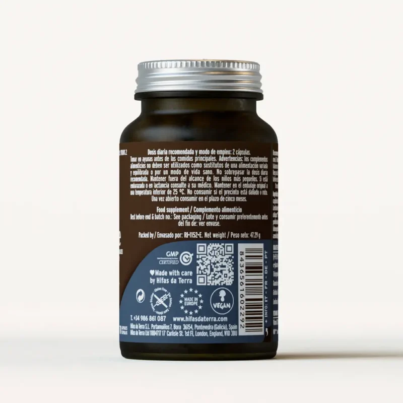 Mico-Five Extractos puros de Reishi, Shiitake, Maitake, Champiñón del sol y Chaga (70 cáps. veganas 675.5 mg) - Imagen 4